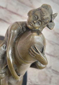 Bruno Zach Penis Love Bronze Sculpture Marble Base