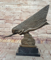 The Comet by Guiraud Riviére - Art Deco Bronze on Marble