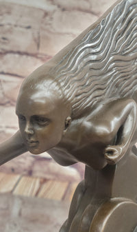 The Comet by Guiraud Riviére - Art Deco Bronze on Marble