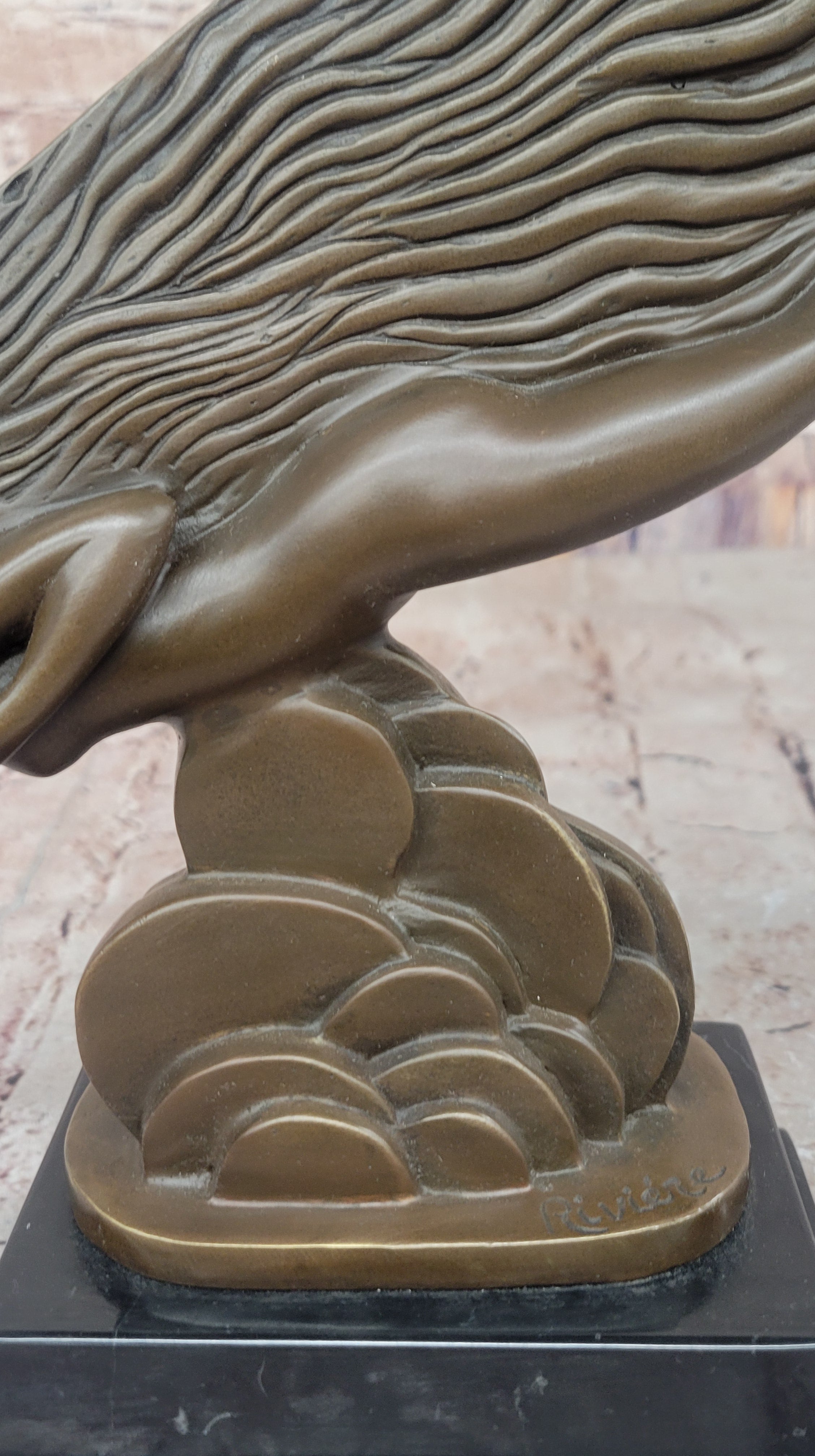 The Comet by Guiraud Riviére - Art Deco Bronze on Marble