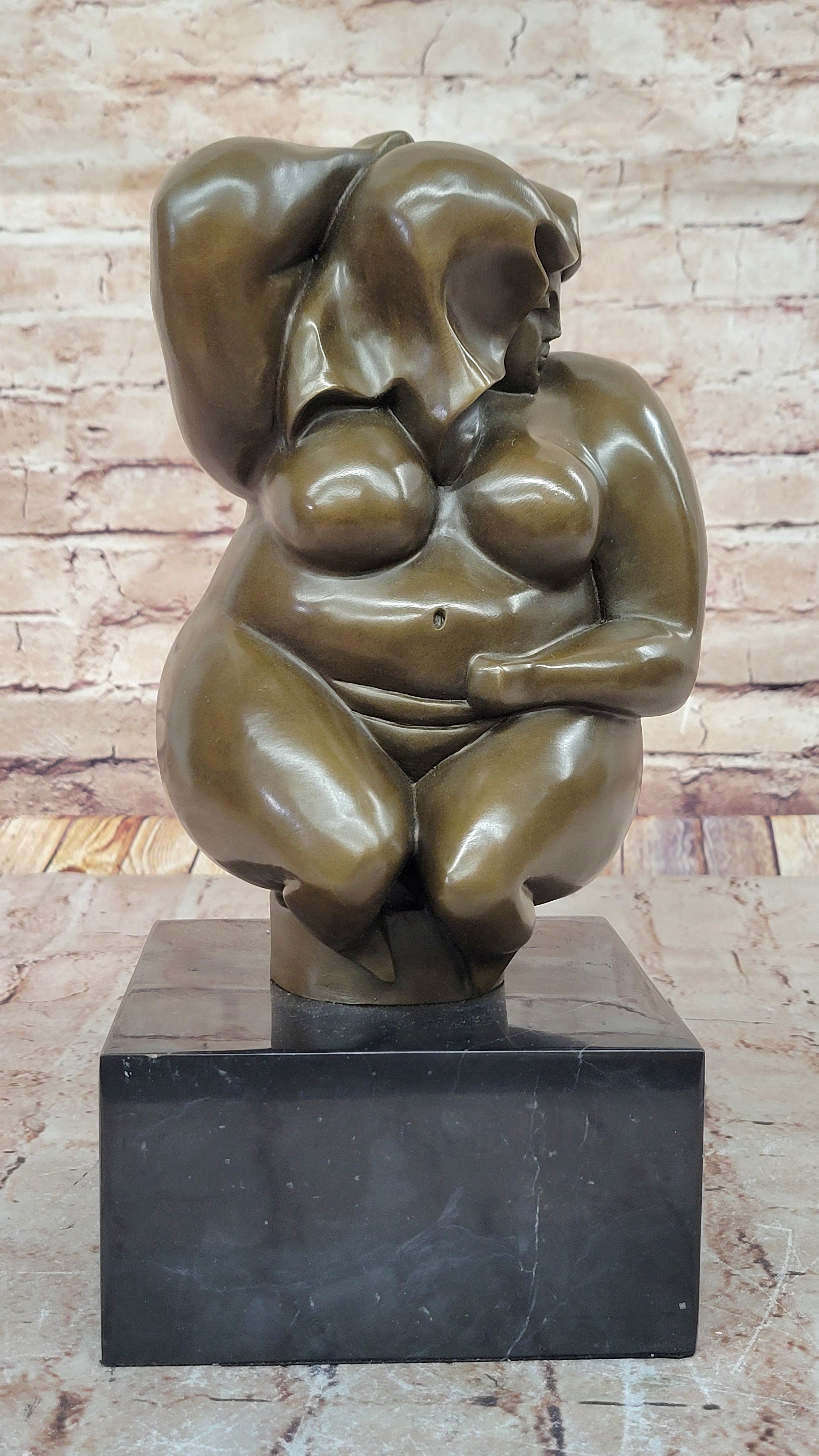 Abstract Bronze Sculpture of Curvaceous Woman by Milo