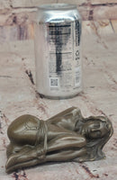 Hot Cast Bronze Bondage Girl Nude Erotic Sculpture by Milo