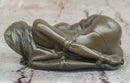 Hot Cast Bronze Bondage Girl Nude Erotic Sculpture by Milo