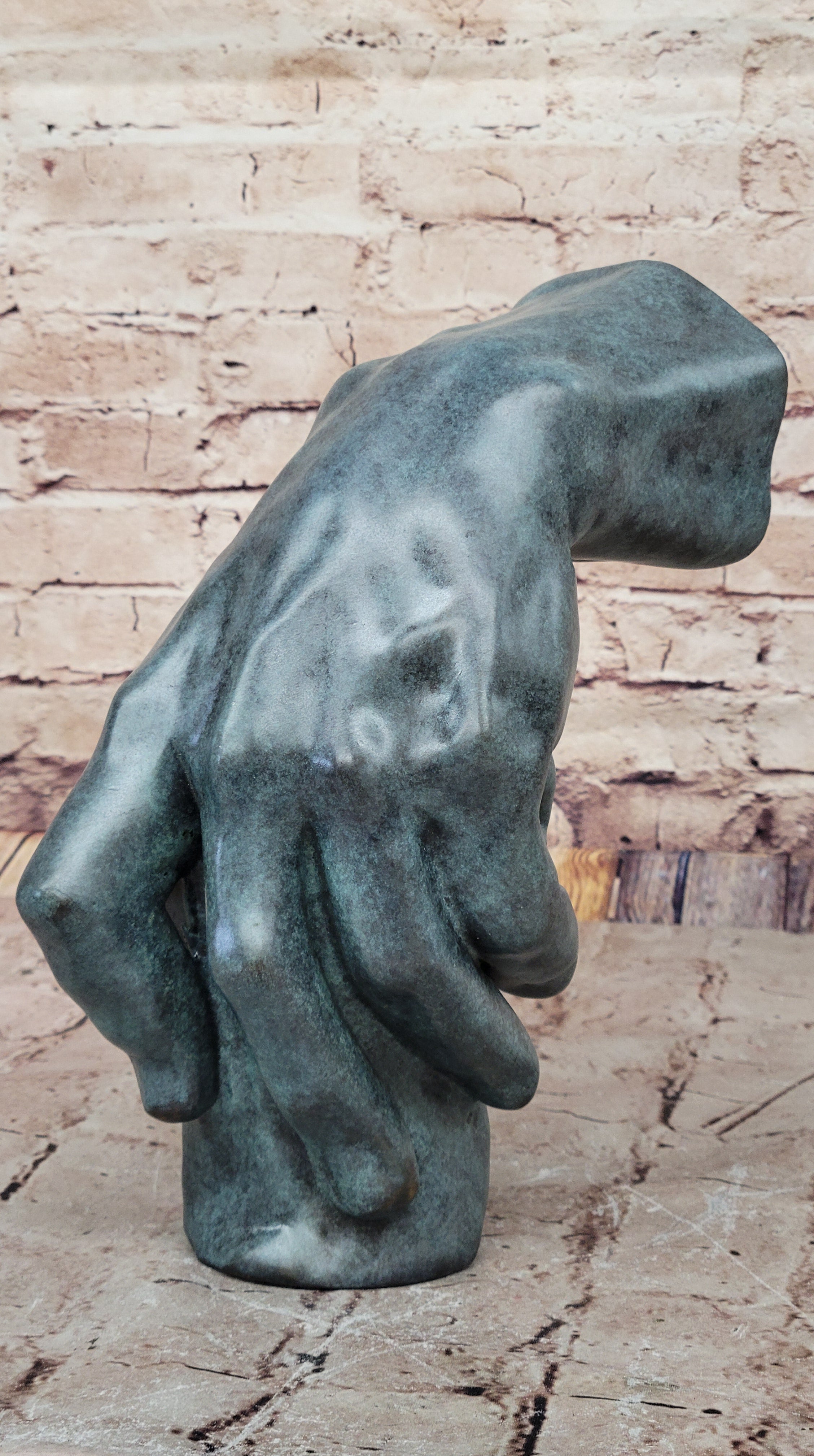 Bronze Detailed Hand Sculpture by Milo 11" x 10"