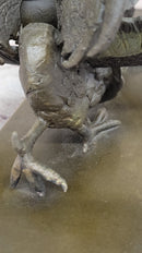 Roosters Chickens Cock Fighting Bronze Sculpture by Milo