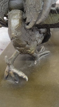 Roosters Chickens Cock Fighting Bronze Sculpture by Milo