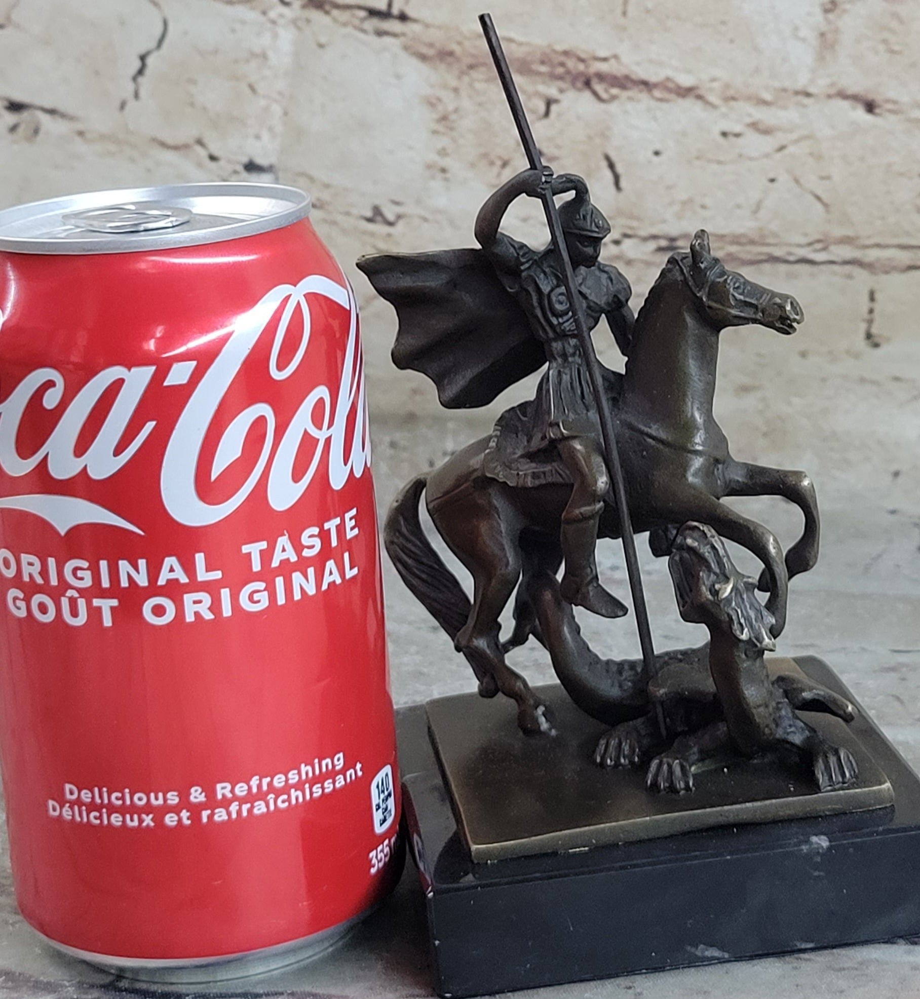St. George Dragon Slayer Bronze Military Saint Sculpture