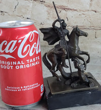 St. George Dragon Slayer Bronze Military Saint Sculpture
