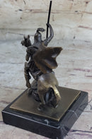 St. George Dragon Slayer Bronze Military Saint Sculpture