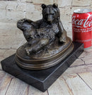 Grizzly Bear on His Back Bronze Sculpture