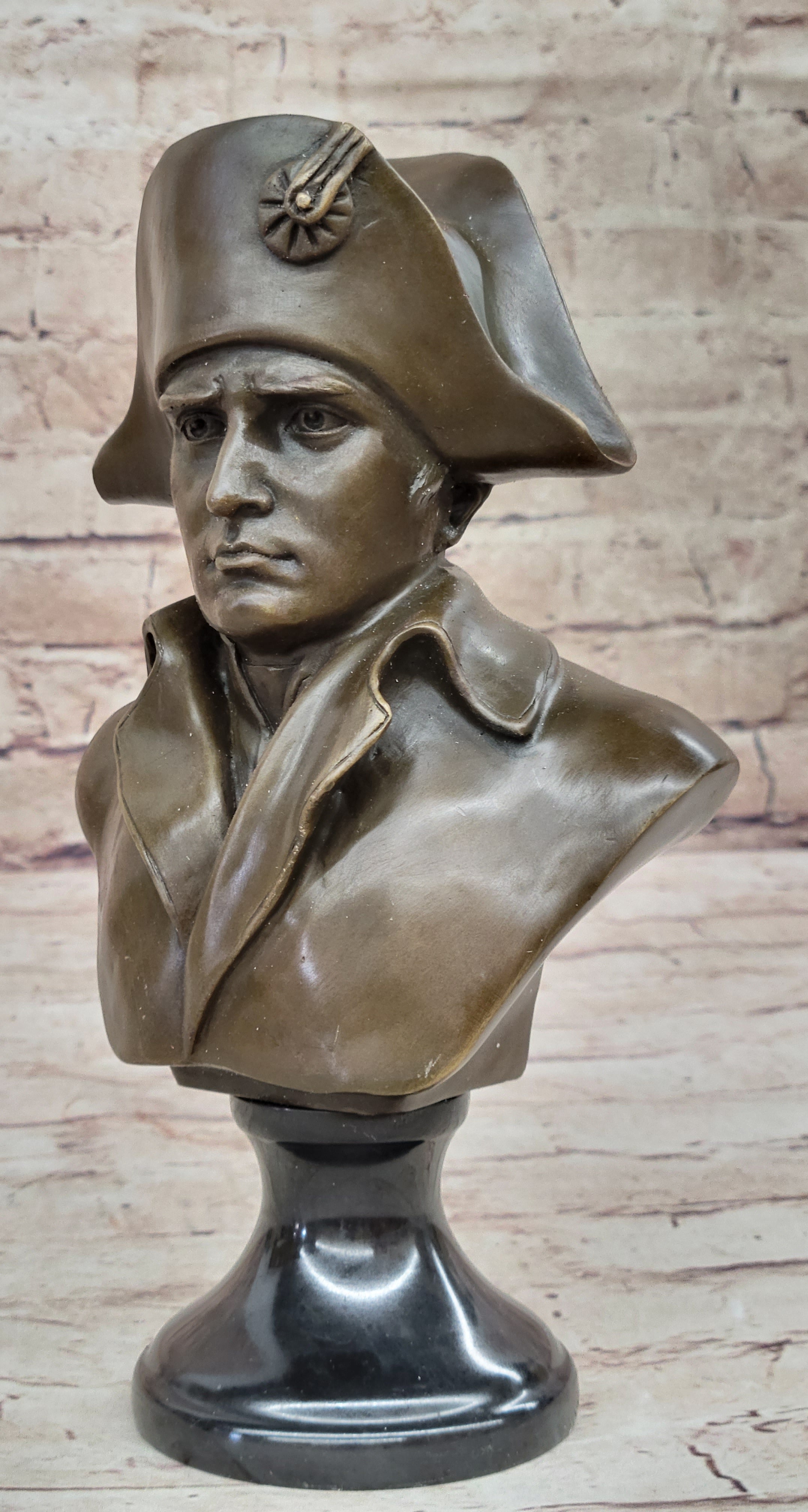 Napoleon Bonaparte Bronze Bust 9.5" x 6" Marble Base