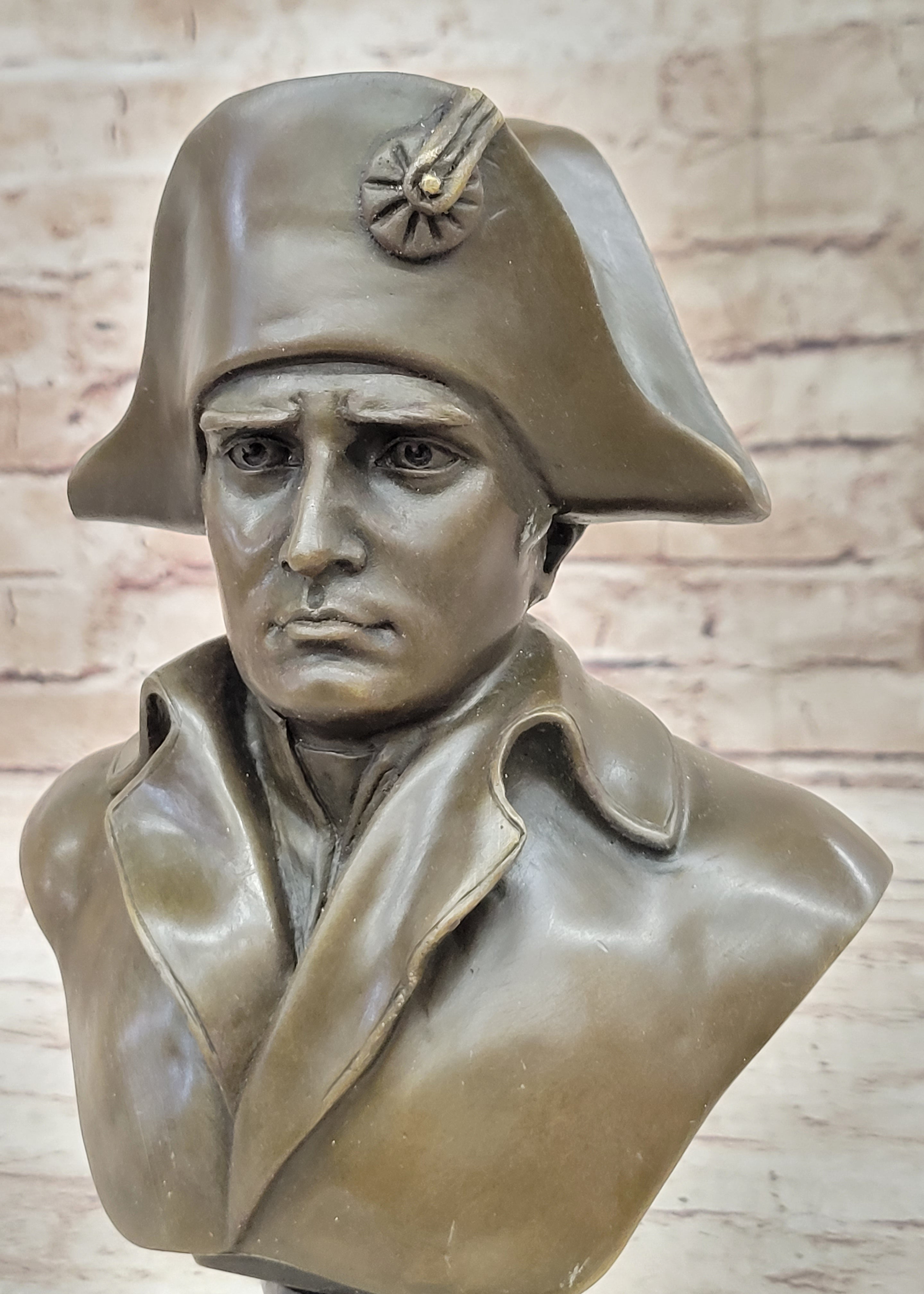 Napoleon Bonaparte Bronze Bust 9.5" x 6" Marble Base