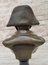Napoleon Bonaparte Bronze Bust 9.5" x 6" Marble Base