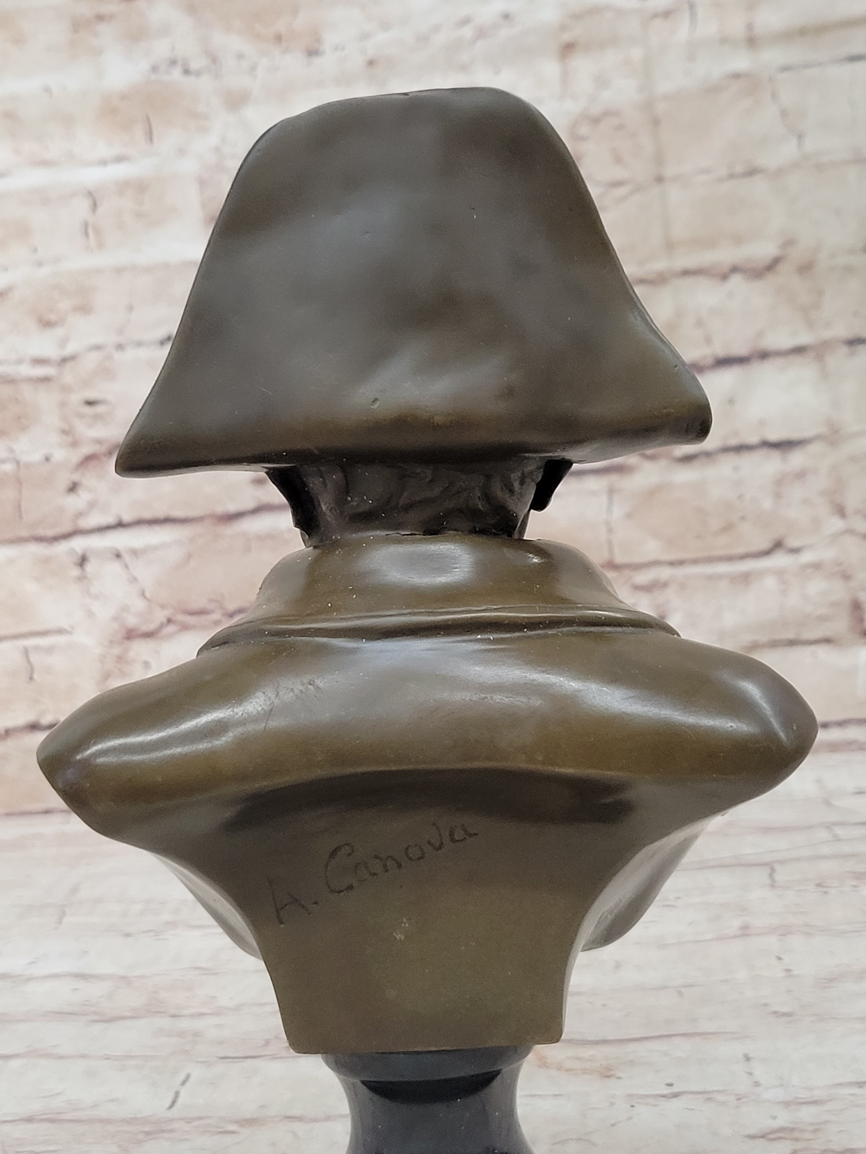 Napoleon Bonaparte Bronze Bust 9.5" x 6" Marble Base