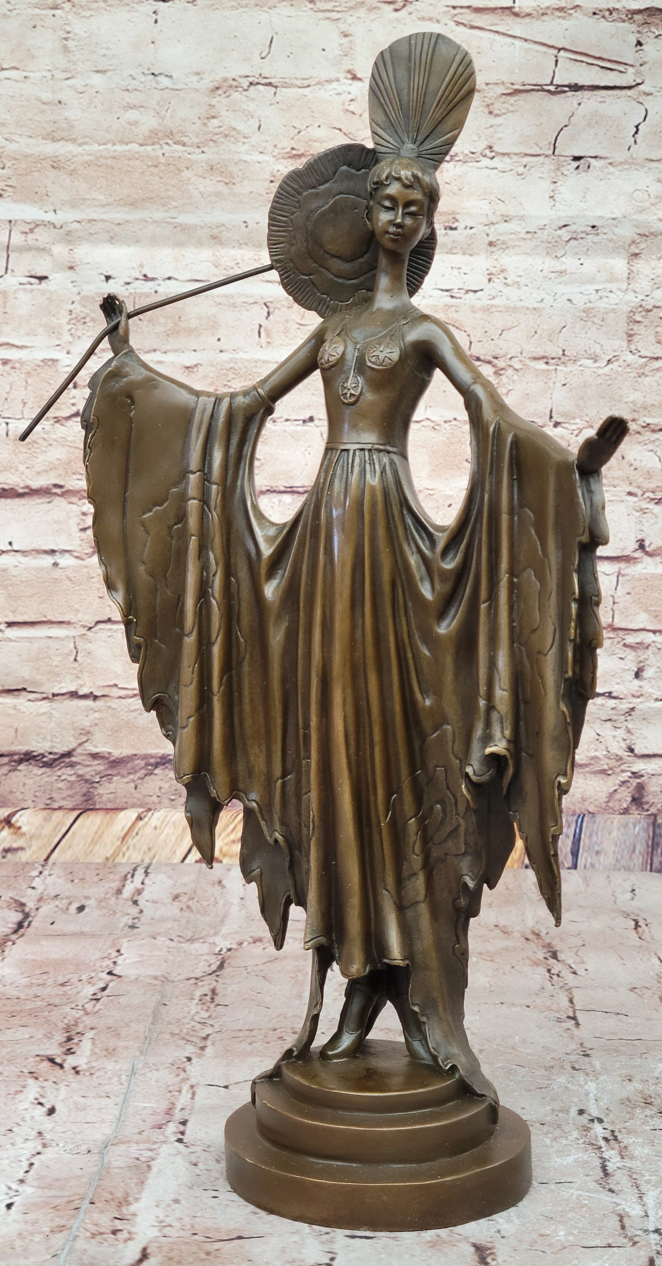 Art Deco Bronze Lady by Julius Erte in Collectable Metalware