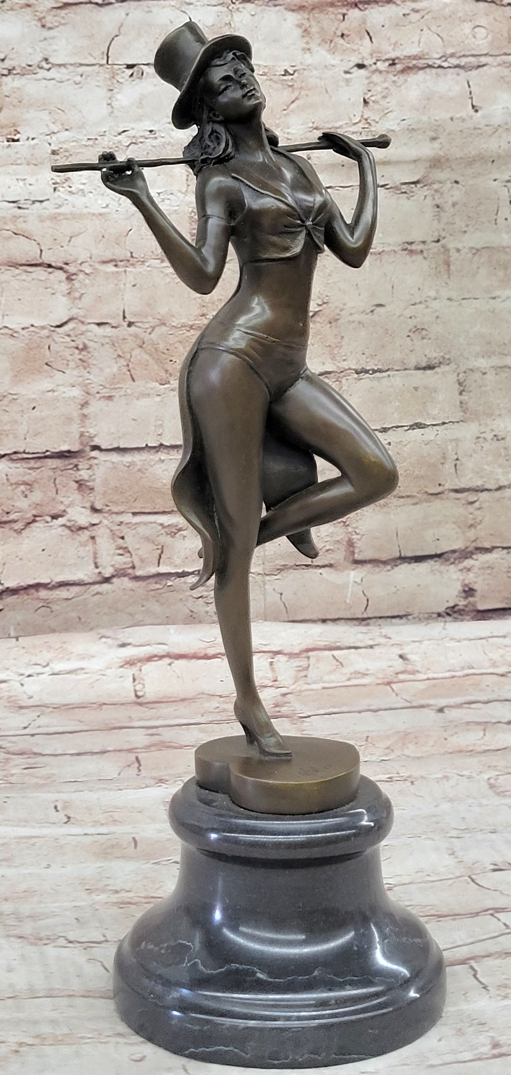 Art Deco Bronze Jazz Broadway Dancer 14" x 6"