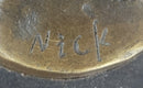 Nude Male Model Erect Penis Erotic Bronze Sculpture Signed Gay Art