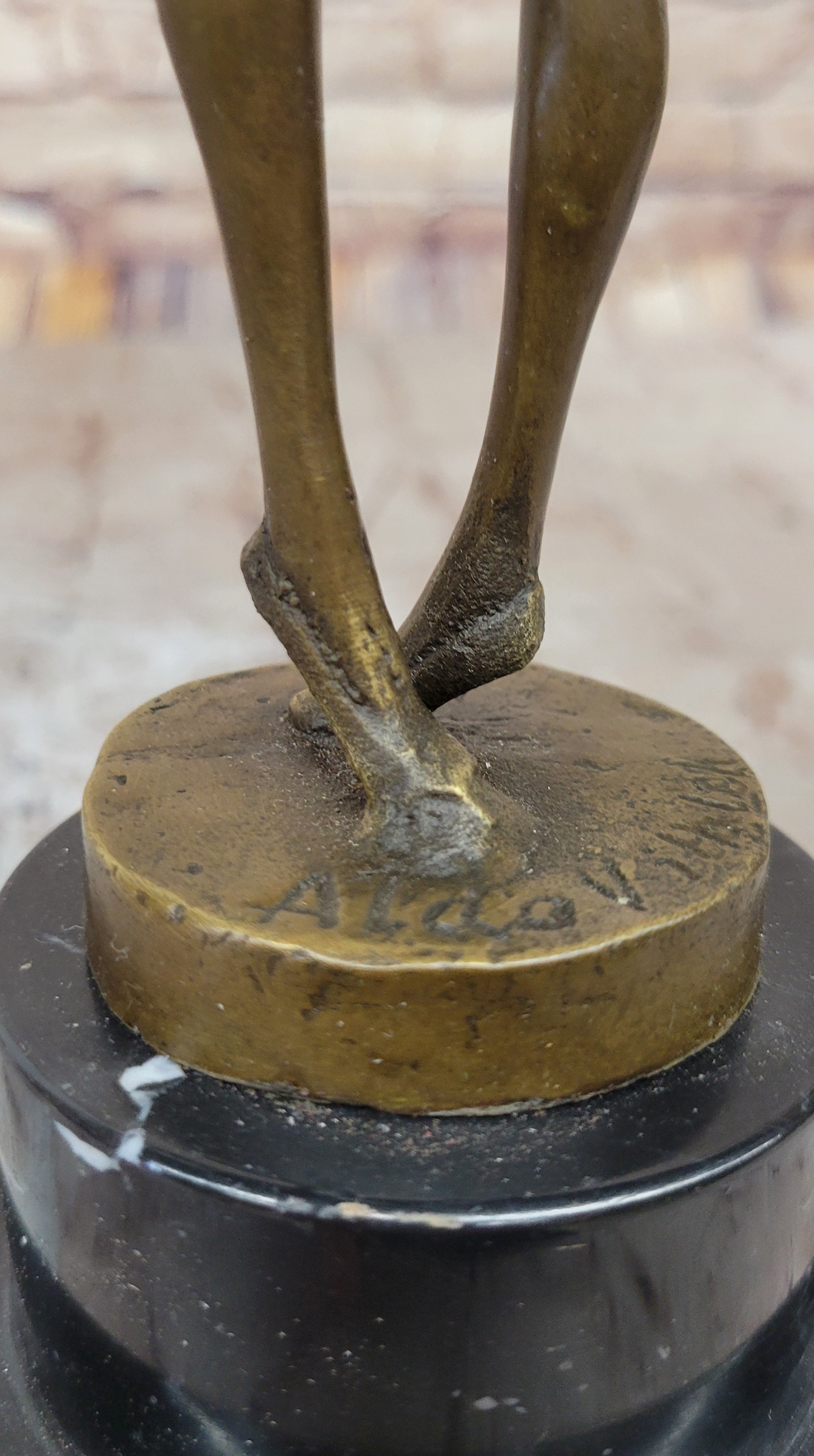 Dual Ballerina Dancers Gemini Girls Bronze Sculpture 14" x 10"