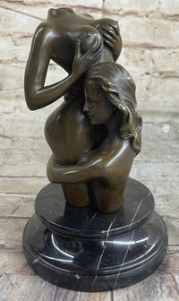 Art crafted Erotic Art Two Girls Bronze Masterpiece Sculpture