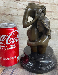 Art crafted Erotic Art Two Girls Bronze Masterpiece Sculpture