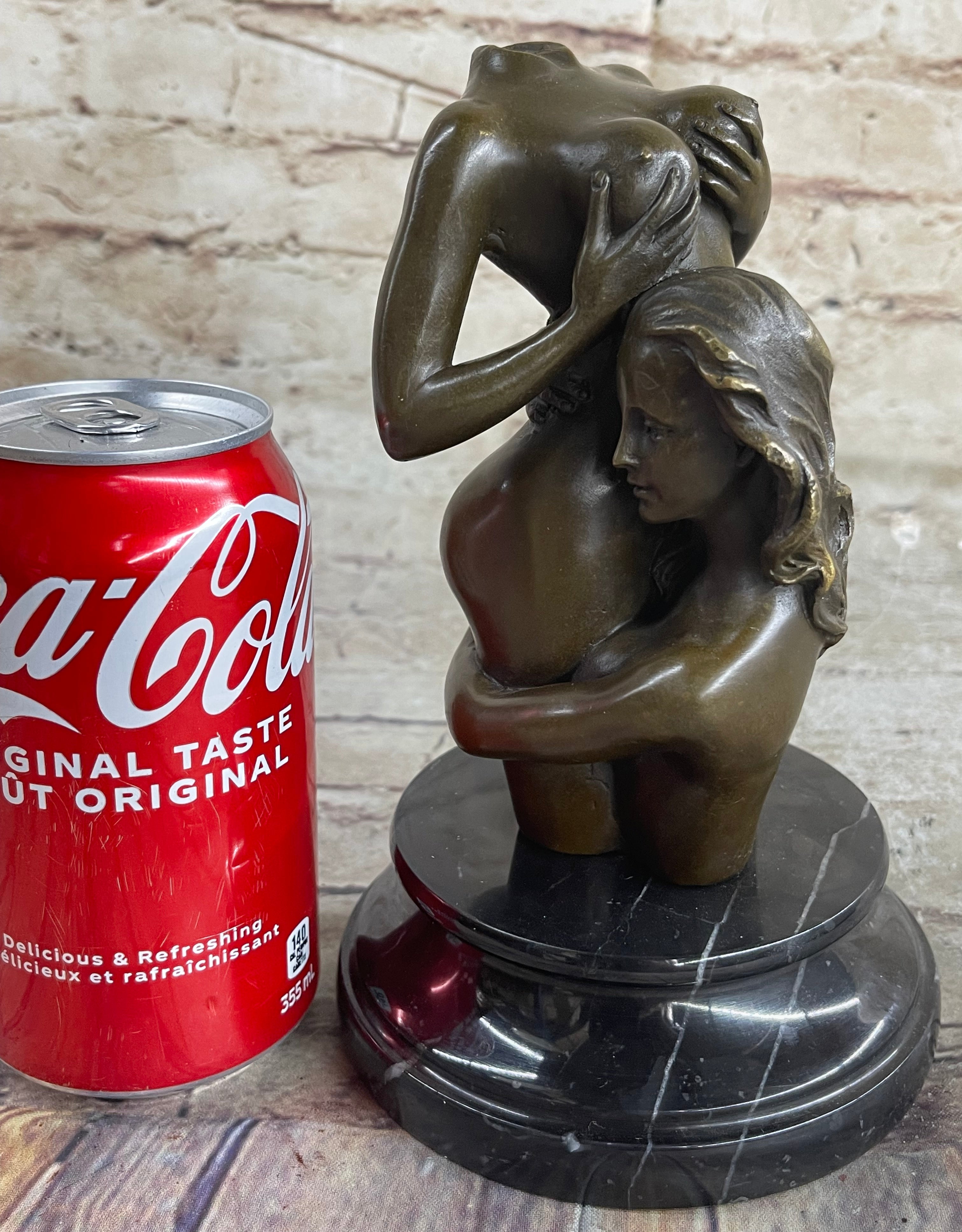 Art crafted Erotic Art Two Girls Bronze Masterpiece Sculpture
