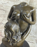 Art crafted Erotic Art Two Girls Bronze Masterpiece Sculpture