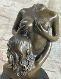 Art crafted Erotic Art Two Girls Bronze Masterpiece Sculpture