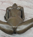 Erotic Nude Bronze Bondage Figurine Sculpture Girl Bound w/ Legs Spread Original Patoue 5" x 8"