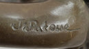 Erotic Nude Bronze Bondage Figurine Sculpture Girl Bound w/ Legs Spread Original Patoue 5" x 8"