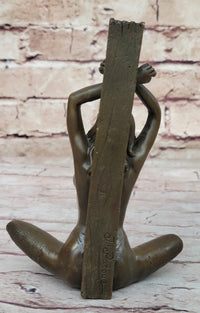 SEX SLAVE BONDAGE GIRL NUDE BRONZE SCULPTURE STATUE ART FIGURE FIGURINE HOT CAST 6" x 4"