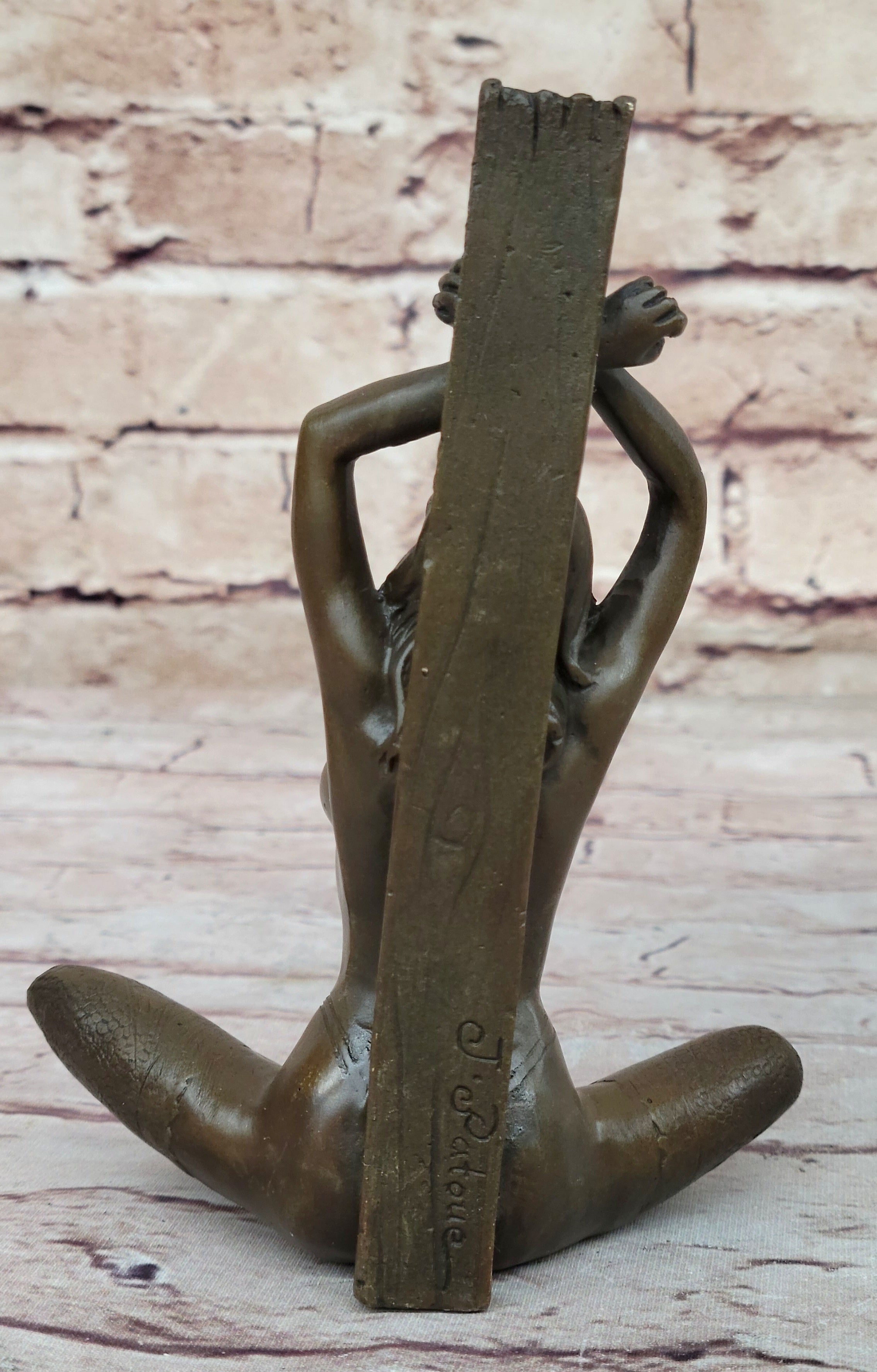 SEX SLAVE BONDAGE GIRL NUDE BRONZE SCULPTURE STATUE ART FIGURE FIGURINE HOT CAST 6" x 4"