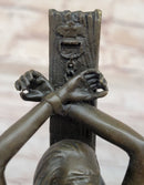 SEX SLAVE BONDAGE GIRL NUDE BRONZE SCULPTURE STATUE ART FIGURE FIGURINE HOT CAST 6" x 4"