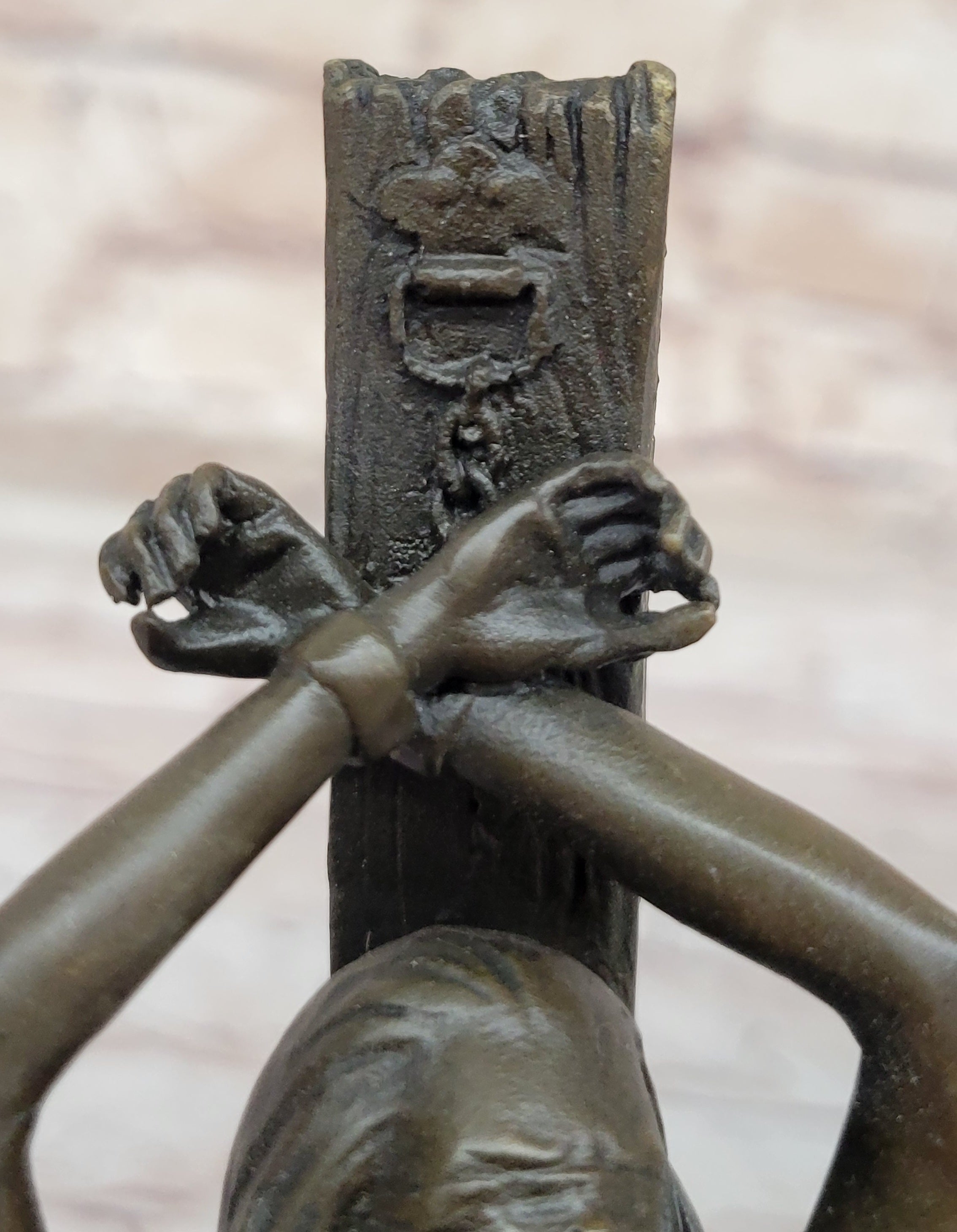 SEX SLAVE BONDAGE GIRL NUDE BRONZE SCULPTURE STATUE ART FIGURE FIGURINE HOT CAST 6" x 4"