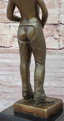 Gay Cowboy Assless Chaps Erotic Art Statue Sculpture Modern Signed Patoue 11" x 4"