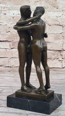 Collector Edition Nude Men Gay Art First Kiss Bronze Sculpture Signed Original Art ST-021
