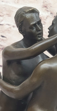 Collector Edition Nude Men Gay Art First Kiss Bronze Sculpture Signed Original Art ST-021