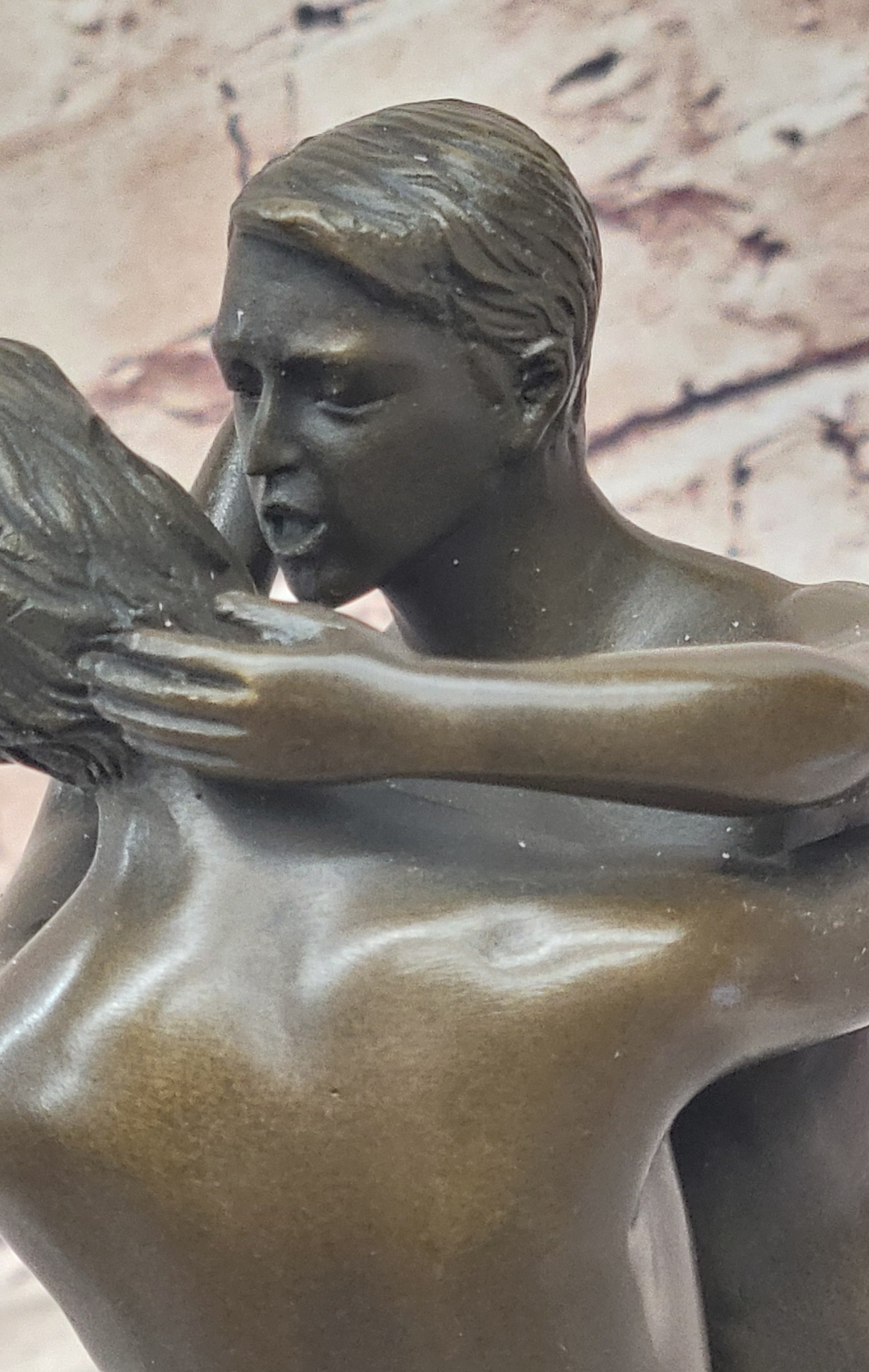 Collector Edition Nude Men Gay Art First Kiss Bronze Sculpture Signed Original Art ST-021
