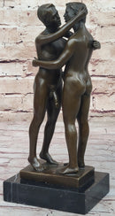 Collector Edition Nude Men Gay Art First Kiss Bronze Sculpture Signed Original Art ST-021