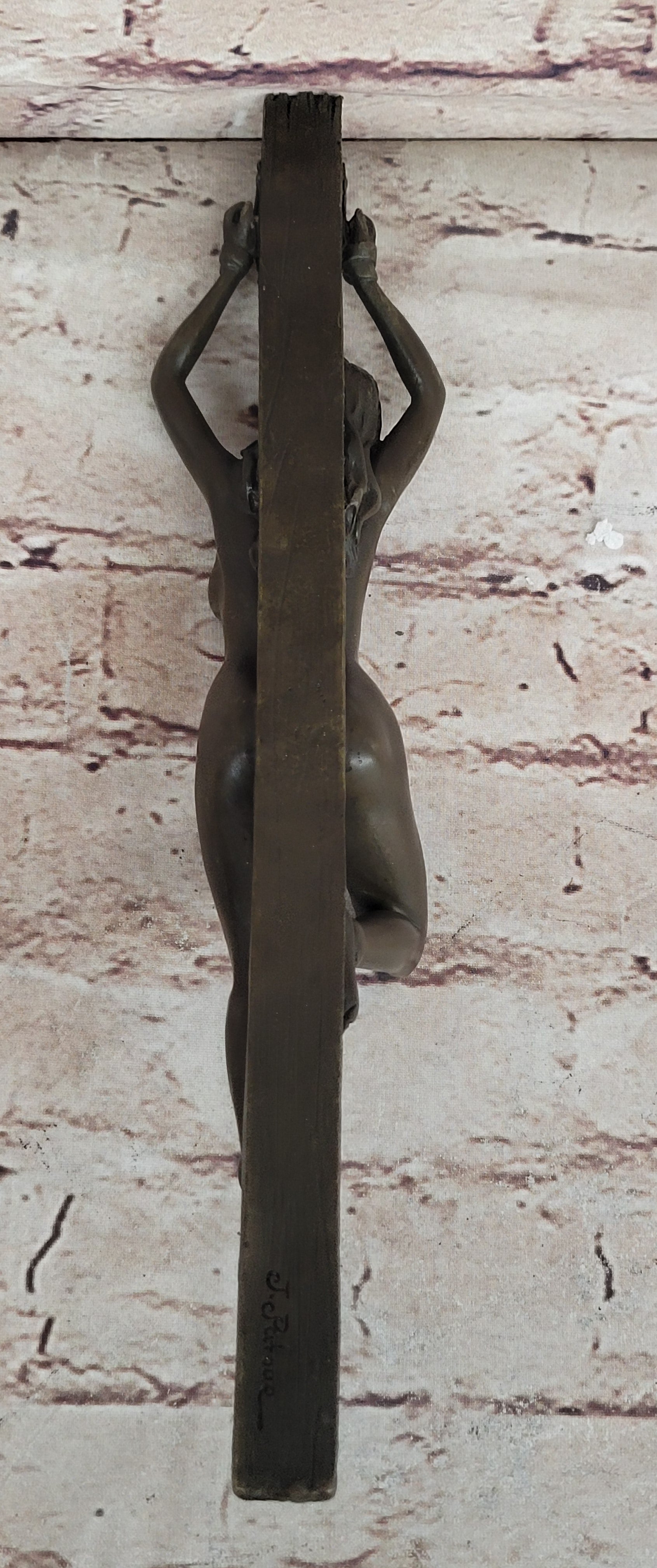 Bound Nude Female Bronze Wall Sculpture – Erotic Art by Patoue