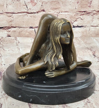 Contortionist Girl Athlete Yoga Bronze Sculpture 6"x 7"