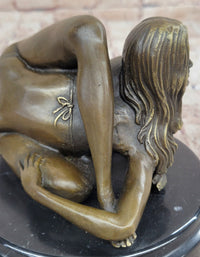 Contortionist Girl Athlete Yoga Bronze Sculpture 6"x 7"