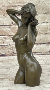 Hot Cast Bronze Sexy Nude Female Figure - Art Sculpture by Mario Nick