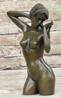 Hot Cast Bronze Sexy Nude Female Figure - Art Sculpture by Mario Nick