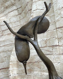 Bronze Surreal Melting Clock by Dali on Marble Base