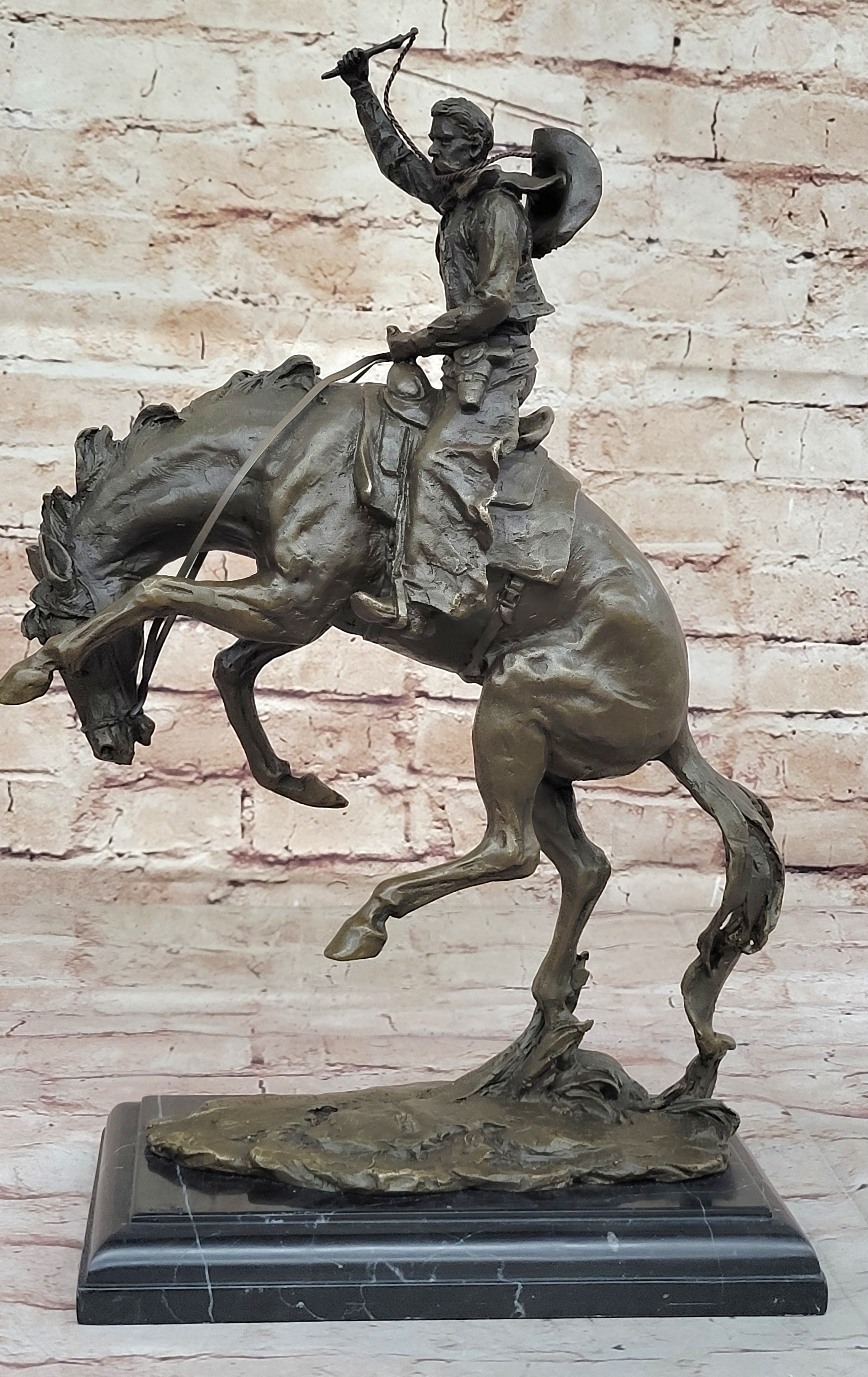 Bronco Buster Hot Cast Bronze Sculpture by Remington