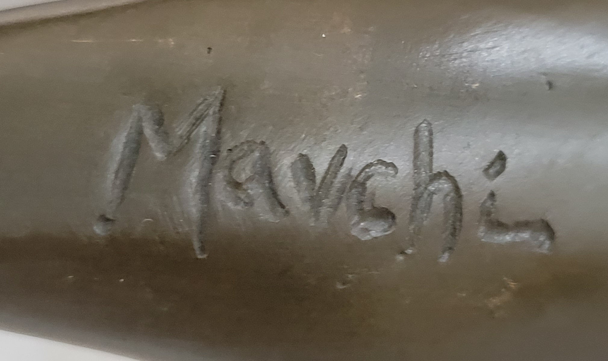 Signed Original Mavchi Nude Girl Erotic Bronze Sculpture Marble Base Figurine Figure 7" x 9"