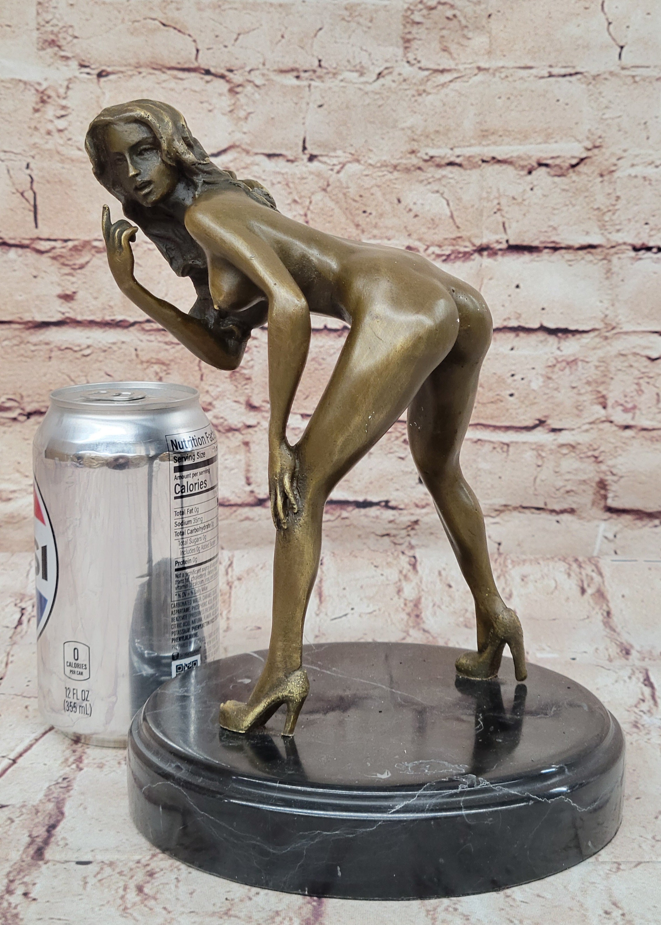 Erotic Bronze Sculpture Nude Female Looking Back by Mavchi