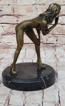 Erotic Bronze Sculpture Nude Female Looking Back by Mavchi