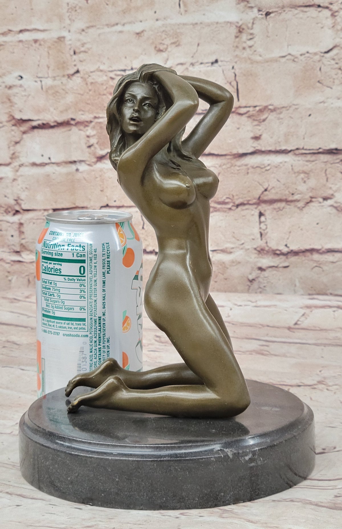 Erotic Nude Female Figurine Vouge Pose Bronze Sculpture Statue Modern Art Mavchi 9" x 6"