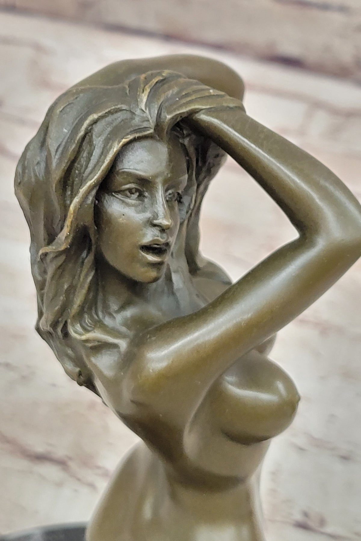 Erotic Nude Female Figurine Vouge Pose Bronze Sculpture Statue Modern Art Mavchi 9" x 6"